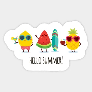 Hello Summer! Fruits Sticker